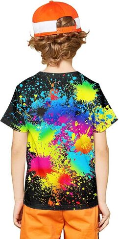 LAIDIPAS Boys Girls 3D Graphic Shirts Cool Crewneck T-Shirt Unisex Short Sleeve Top Tees 6-16 Years in Kuwait