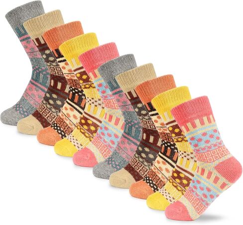 جوارب صوف LQQBOX للنساء 10 أزواج من الجوارب الشتوية الناعمة السميكة والمريحة من القطن الدافئ والصوف in Kuwait