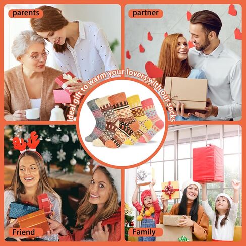 جوارب صوف LQQBOX للنساء 10 أزواج من الجوارب الشتوية الناعمة السميكة والمريحة من القطن الدافئ والصوف in Kuwait