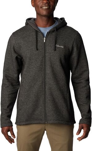 Columbia Men's Great Hart Mountain Full Zip Hoodie, Black Heather, 4X Tall in Saudi Arabia