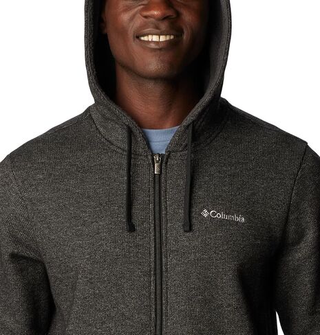 Columbia Men's Great Hart Mountain Full Zip Hoodie, Black Heather, 4X Tall in Saudi Arabia