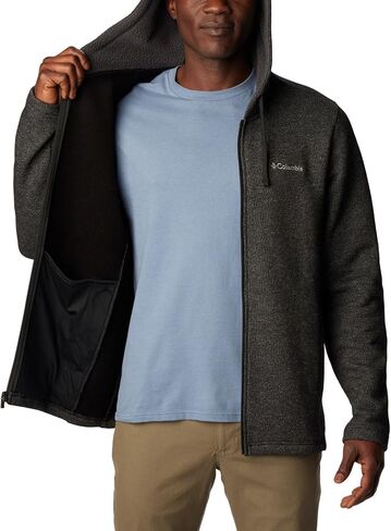 Columbia Men's Great Hart Mountain Full Zip Hoodie, Black Heather, 4X Tall in Saudi Arabia