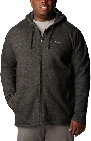 Columbia Men's Great Hart Mountain Full Zip Hoodie, Black Heather, 4X Tall in Saudi Arabia