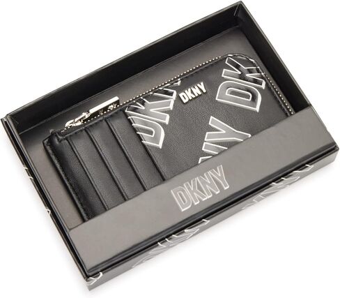 DKNY Women's Casual Phoenix Zip Cas Classic Card Case, BLK/WHT, One Size in Saudi Arabia