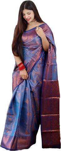 ساري كانجيفارام حريري ناعم للنساء مع بلوزة SGF11 in Kuwait