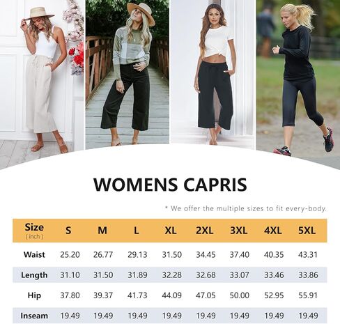 سراويل كابري نسائية من DIBAOLONG سراويل قصيرة واسعة الساق فضفاضة ومريحة برباط صالة بيجامة يوجا كابريس للنساء مع جيوب in Kuwait