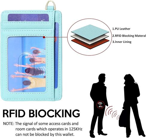 Badiya Slim Minimalist Front Pocket Wallet RFID Blocking Credit Card Holder Compact Card Case with ID Window for Women & Men in Kuwait