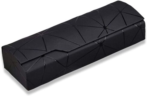 generies Absmarter Hard Shell Eyeglasses Case Unisex Glasses Holder Clamshell Case Portable Spectacles Reading Glasses Case Leather for Men Women (Black), Medium in Kuwait