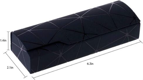 generies Absmarter Hard Shell Eyeglasses Case Unisex Glasses Holder Clamshell Case Portable Spectacles Reading Glasses Case Leather for Men Women (Black), Medium in Kuwait