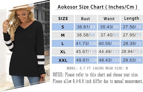 سويت شيرتات Aokosor للسيدات بأكمام طويلة ورقبة على شكل حرف V وسترات تونيك للسراويل الضيقة in Kuwait