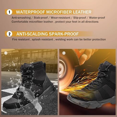 ARCHINSERT Safety Shoes for Men Women Outdoor Protection Steel Toe Shoes Waterproof Non Slip Resistance Construction Boots in Saudi Arabia