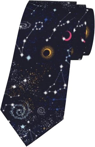 Men's Space Necktie Colored Starry Night Necktie Outer Galaxy Constellation Tie Daily Decor Tie for Men Wedding Ties for Groomsmen in Saudi Arabia