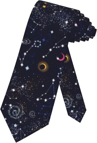 Men's Space Necktie Colored Starry Night Necktie Outer Galaxy Constellation Tie Daily Decor Tie for Men Wedding Ties for Groomsmen in Saudi Arabia