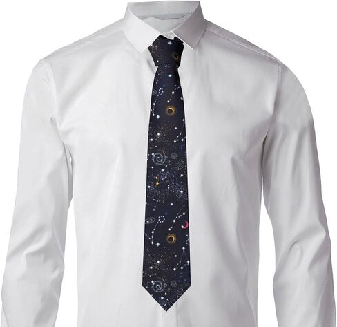 Men's Space Necktie Colored Starry Night Necktie Outer Galaxy Constellation Tie Daily Decor Tie for Men Wedding Ties for Groomsmen in Saudi Arabia