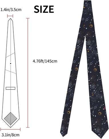 Men's Space Necktie Colored Starry Night Necktie Outer Galaxy Constellation Tie Daily Decor Tie for Men Wedding Ties for Groomsmen in Saudi Arabia