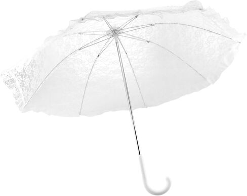 Homeford White Lace Parasol Bridal Umbrella, 26-inch Diameter, 23-inch Length in Saudi Arabia