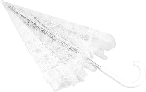 Homeford White Lace Parasol Bridal Umbrella, 26-inch Diameter, 23-inch Length in Saudi Arabia