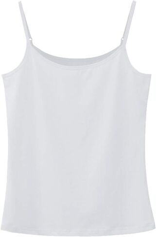 Chamllymers Women's Camisole Soft Tank Top with Adjustable Spaghetti Strap in Kuwait