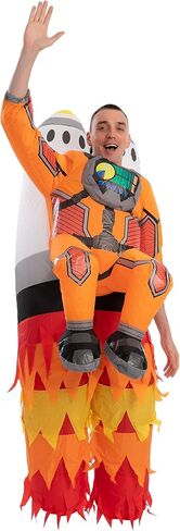Spooktacular Creations Inflatable Halloween Costume Jet Pack Astronaut Inflatable Costume with Rockets - Adult Unisex One Size in Saudi Arabia