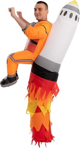 Spooktacular Creations Inflatable Halloween Costume Jet Pack Astronaut Inflatable Costume with Rockets - Adult Unisex One Size in Saudi Arabia