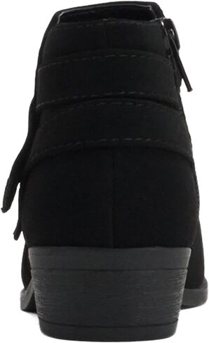 Soda SWEETEN-2 ~ Little Kids/Girls/Childrens Fashion Closed Toe Multi Strap Ankle Bootie Block Heel in Saudi Arabia