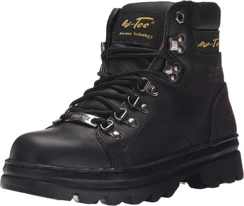 Ad Tec 6in Steel Toe Laceup Leather Work Boots for Women - Soft Padded Collar, Oil and Slip Resistant Outsole in Kuwait