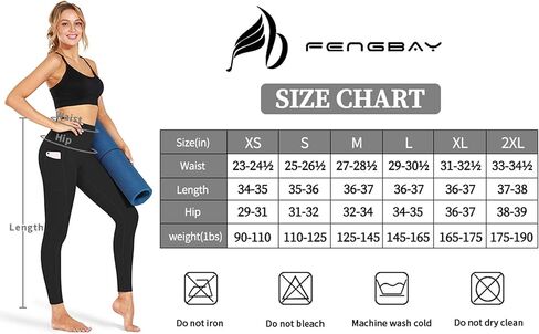 Fengbay 4 قطع من سراويل اليوجا عالية الخصر، سراويل يوجا بجيب للتحكم في البطن، سراويل ضيقة للتمرين في 4 اتجاهات مع جيوب in Kuwait
