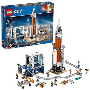 LEGO City Space Deep Space Rocket and Launch Control 60228 Model Rocket Building Kit with Toy Monorail, Control Tower and Astronaut Minifigures, Fun STEM Toy for Creative Play (837 Pieces) in Kuwait