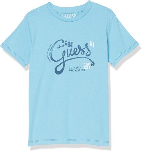 GUESS Boys' Little Crackle Script Logo Cotton T-Shirt in Saudi Arabia
