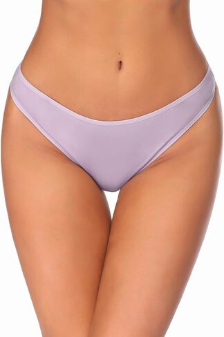 Ekouaer Womens Thongs Invisible Panties No Show Seamless Low Waist Breathable G-String Cotton Thongs 6 Pack in Kuwait