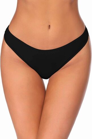 Ekouaer Womens Thongs Invisible Panties No Show Seamless Low Waist Breathable G-String Cotton Thongs 6 Pack in Saudi Arabia