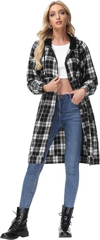 GRACE KARIN Women's Casual Pockets Zip up Hoodies Tunic Sweatshirt Long Hoodie Jacket in Saudi Arabia