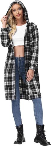 GRACE KARIN Women's Casual Pockets Zip up Hoodies Tunic Sweatshirt Long Hoodie Jacket in Saudi Arabia