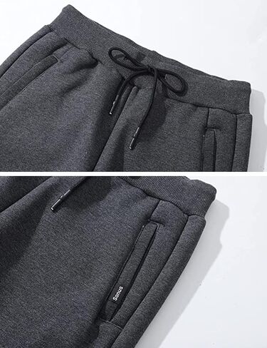 Gihuo Men Sweatpants Sherpa Fleece Lined Sweatpants Winter Thermal Active Outdoor Sports Track Jogger Pants in Saudi Arabia