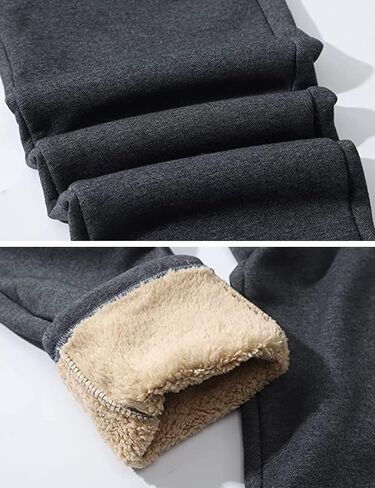 Gihuo Men Sweatpants Sherpa Fleece Lined Sweatpants Winter Thermal Active Outdoor Sports Track Jogger Pants in Saudi Arabia