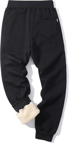 Gihuo Men Sweatpants Sherpa Fleece Lined Sweatpants Winter Thermal Active Outdoor Sports Track Jogger Pants in Kuwait