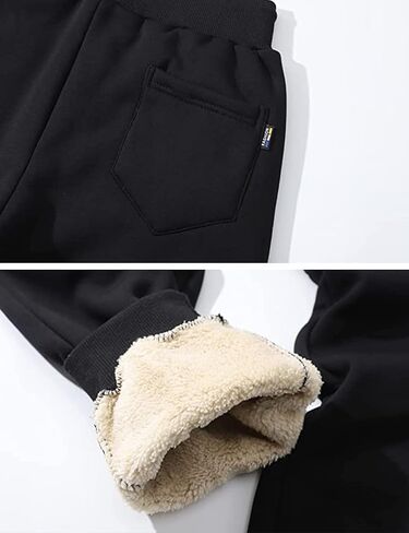 Gihuo Men Sweatpants Sherpa Fleece Lined Sweatpants Winter Thermal Active Outdoor Sports Track Jogger Pants in Kuwait