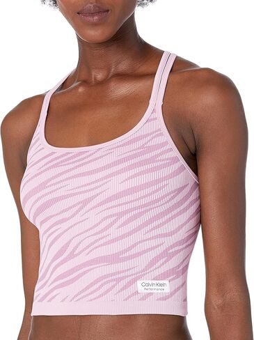 Calvin Klein Performance Women's Zebra Jacquard Low Impact Crop Top in Saudi Arabia