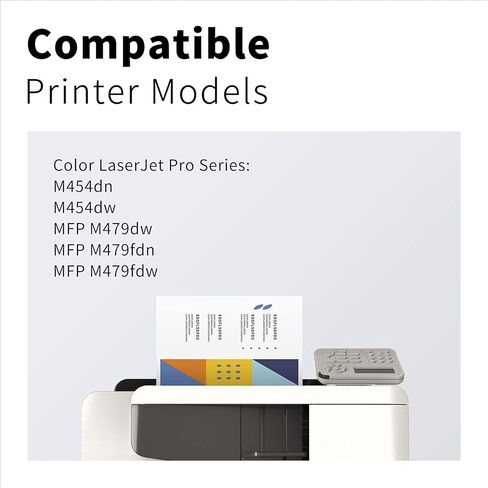 LemeroSuperx (مع CHIP) استبدال خرطوشة الحبر المعاد تصنيعها ل HP 414X 414A W2020X W2021X العمل للون Laserjet Pro MFP m479fdw m454dw m454dn m479fdn (أسود سماوي أرجواني أصفر، 4 حزم) in Kuwait