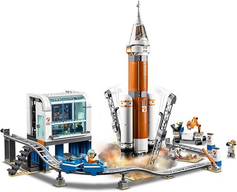 LEGO City Space Deep Space Rocket and Launch Control 60228 Model Rocket Building Kit with Toy Monorail, Control Tower and Astronaut Minifigures, Fun STEM Toy for Creative Play (837 Pieces) in Saudi Arabia