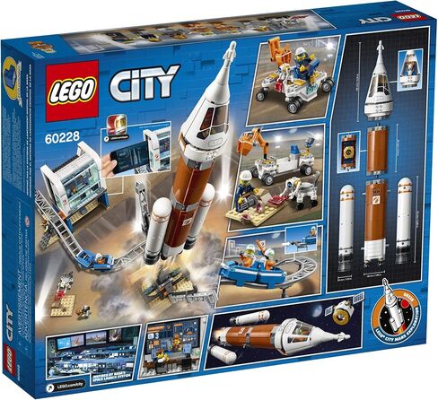 LEGO City Space Deep Space Rocket and Launch Control 60228 Model Rocket Building Kit with Toy Monorail, Control Tower and Astronaut Minifigures, Fun STEM Toy for Creative Play (837 Pieces) in Kuwait