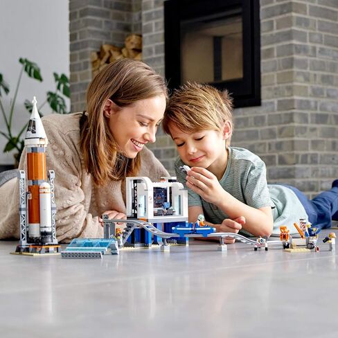 LEGO City Space Deep Space Rocket and Launch Control 60228 Model Rocket Building Kit with Toy Monorail, Control Tower and Astronaut Minifigures, Fun STEM Toy for Creative Play (837 Pieces) in Saudi Arabia