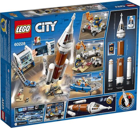 LEGO City Space Deep Space Rocket and Launch Control 60228 Model Rocket Building Kit with Toy Monorail, Control Tower and Astronaut Minifigures, Fun STEM Toy for Creative Play (837 Pieces) in Saudi Arabia