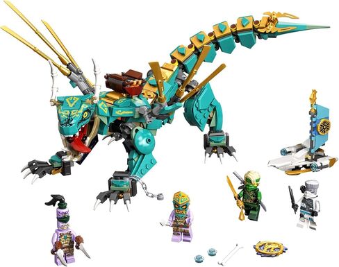 LEGO NINJAGO Jungle Dragon 71746 Building Kit; Ninja Playset Featuring Posable Dragon Toy and NINJAGO Lloyd and Zane; Cool Toy for Kids Who Love Imaginative Play, New 2021 (506 Pieces) in Saudi Arabia
