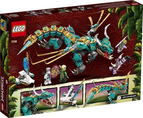 LEGO NINJAGO Jungle Dragon 71746 Building Kit; Ninja Playset Featuring Posable Dragon Toy and NINJAGO Lloyd and Zane; Cool Toy for Kids Who Love Imaginative Play, New 2021 (506 Pieces) in Saudi Arabia