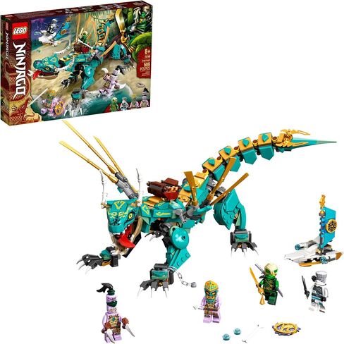 LEGO NINJAGO Jungle Dragon 71746 Building Kit; Ninja Playset Featuring Posable Dragon Toy and NINJAGO Lloyd and Zane; Cool Toy for Kids Who Love Imaginative Play, New 2021 (506 Pieces) in Saudi Arabia