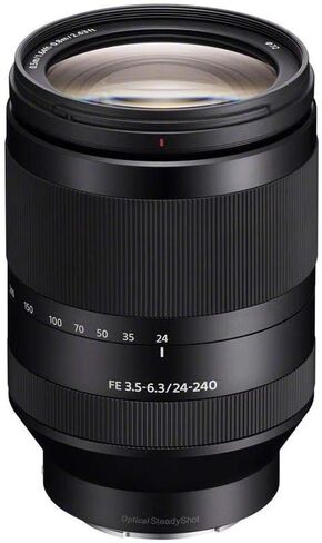 Sony FE 24-240mm F3.5-6.3 OSS E-Mount Lens Bundle with 72mm UV Filter, Lens Case, Cleaning Kit, LensCap Leash, PC Software Package in Saudi Arabia