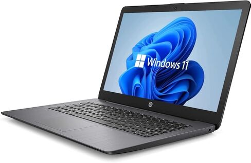 Newest HP 14" HD Laptop, Windows 11, Intel Celeron Dual-Core Processor Up to 2.60GHz, 4GB RAM, 64GB SSD, Webcam, Dale Pink(Renewed) (Dale Black) in Kuwait