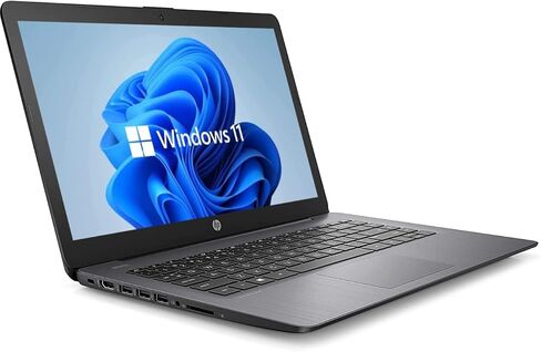 Newest HP 14" HD Laptop, Windows 11, Intel Celeron Dual-Core Processor Up to 2.60GHz, 4GB RAM, 64GB SSD, Webcam, Dale Pink(Renewed) (Dale Black) in Kuwait