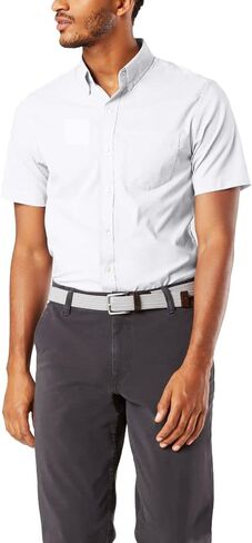 Dockers Men's Classic Fit Short Sleeve Signature Comfort Flex Shirt (Standard and Big & Tall) in Kuwait